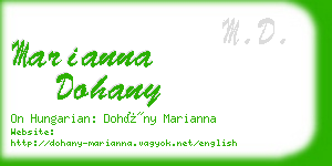 marianna dohany business card